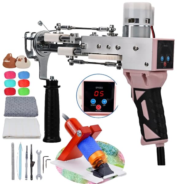 Tufting Gun Set, Klipp- och Loopslingefunktionalitet, 5-40 stygn per sekund,100-240V
