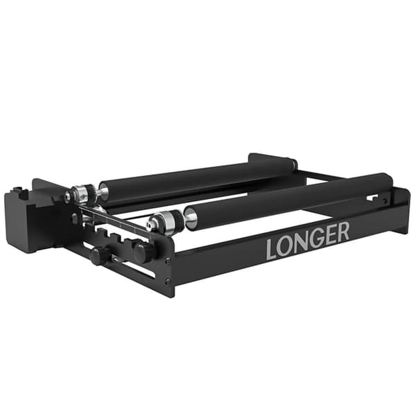 Laser Rotary Roller, 6-200 mm Justerbar Diameter, 360° Rotationsgravyr, Robust Design,svart