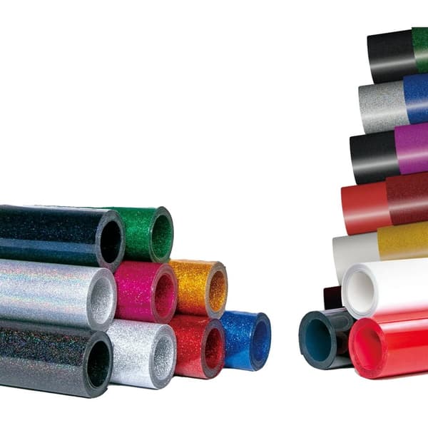 Varmeoverførselsvinyl, 10inX5ft størrelse, 12 farver assorteret, egnet til forskellige stoffer,9 glimmer 3 solid, 10inX5ft(25X150cm)