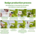 Miniatyrbild 3 av 4: Badgetillverkare, 32 mm formstorlek, komplett DIY-kit