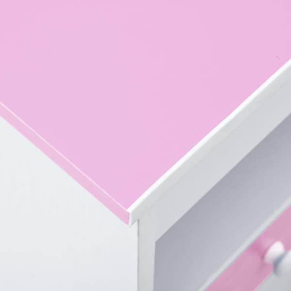 vidaXL Skrivbord för barn lutbart rosa och vit