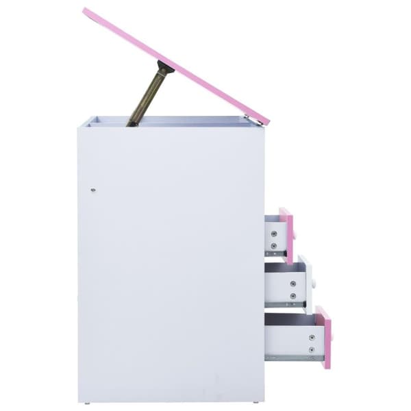 vidaXL Skrivbord för barn lutbart rosa och vit
