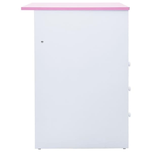 vidaXL Skrivbord för barn lutbart rosa och vit