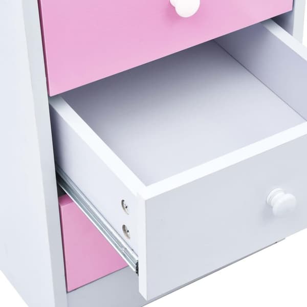vidaXL Skrivbord för barn lutbart rosa och vit