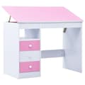 Miniatyrbild 1 av 10: vidaXL Skrivbord för barn lutbart rosa och vit