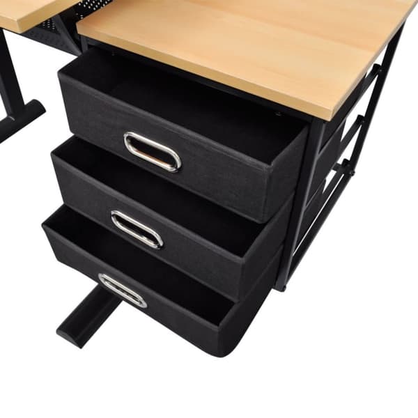 The Living Store tegnebord med skammel og tre skuffer vipbar bordplade -  Tegneborde