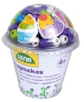 Miniatyrbild 1 av 3: Träpärlor Cupcake Blå - Gör-det-själv Halsband
