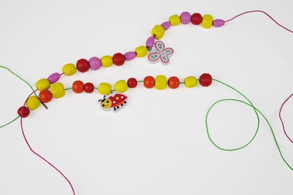 Träpärlor Stort paket Pink Gör-det-själv Halsband