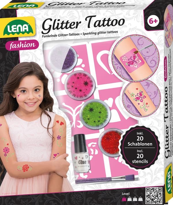 Lena tatueringar ''Glitter'' till barn