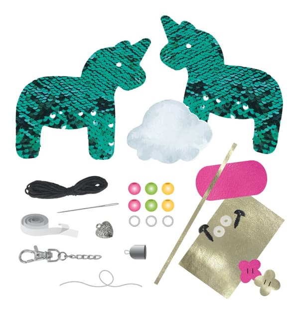 Fashion Pailletter charm - Unicorn/enhörning