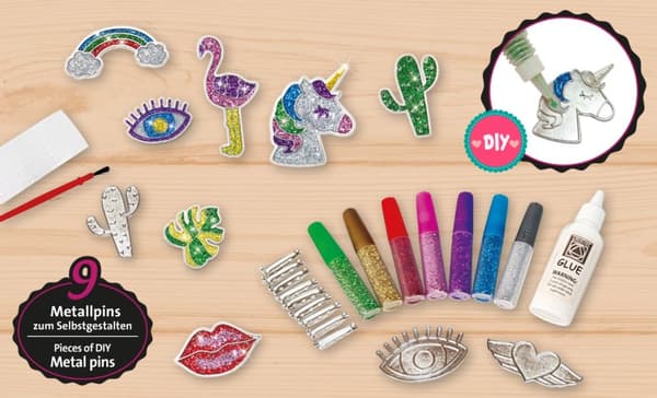 Lena Metal Sparkling Pins till barn
