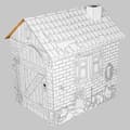 Miniatyrbild 4 av 4: Pittoresk bondgård i kartong (Måla själv)