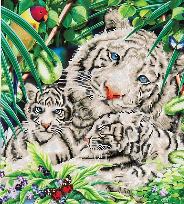 Diamond Dotz 52 X 52 cm - White Tiger