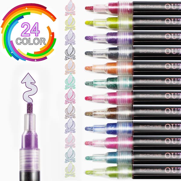Glitter Pennor - 24 pack