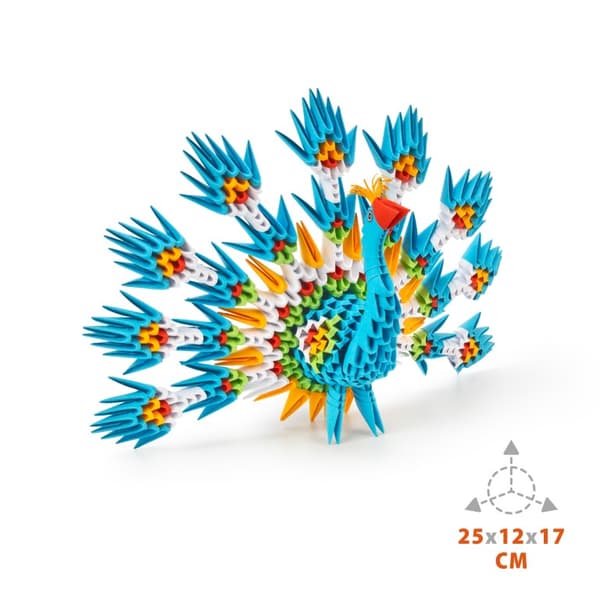 Origami 3D - Påfågel
