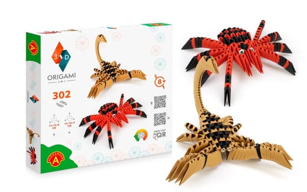 Origami 3D - Spindel och skorpion