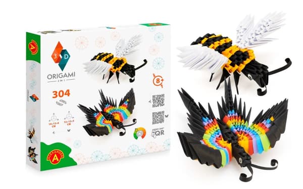 Origami 3D - Bi och fjäril