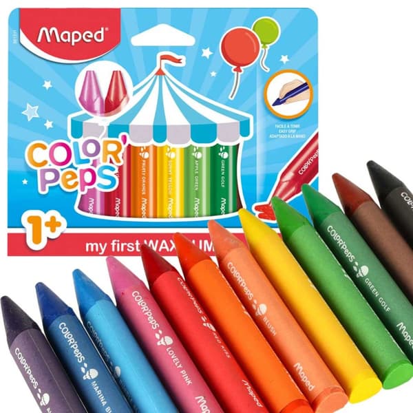 Voksblyanter til småbørn 1+ Maped 12 farver