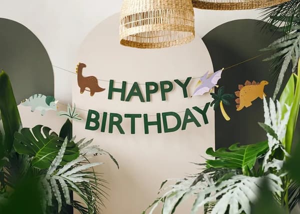 Grattis på födelsedagen Dino banner 3m