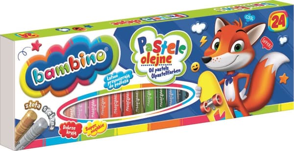 Oljepastell Bambino pastellkritor 24 färger