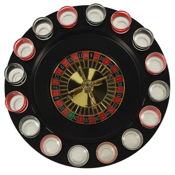 Party alkohol roulette spil, sæt med 16 glas