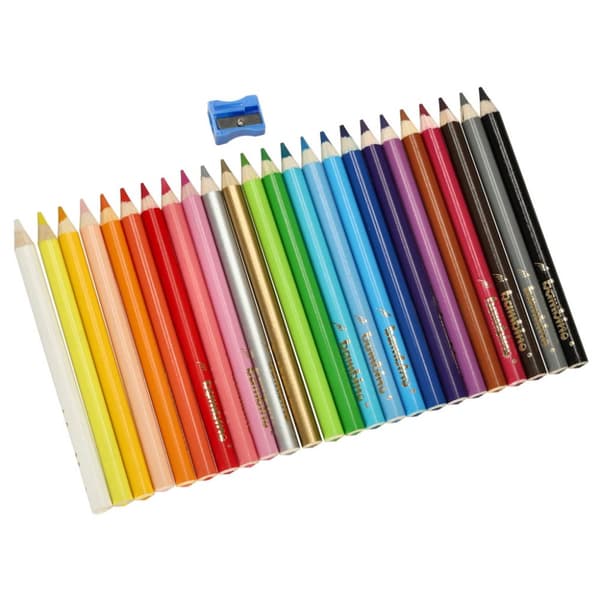Bambino runde tykke blyantblyanter, 24 farver, spidser