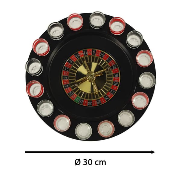 Party alkohol roulette spil, sæt med 16 glas