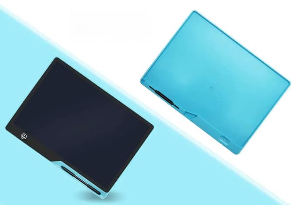 Digital Ritplatta för Barn - Praktiskt LCD, 16" Tablet - Uppladdningsbar - Färgglada linjer - Blå