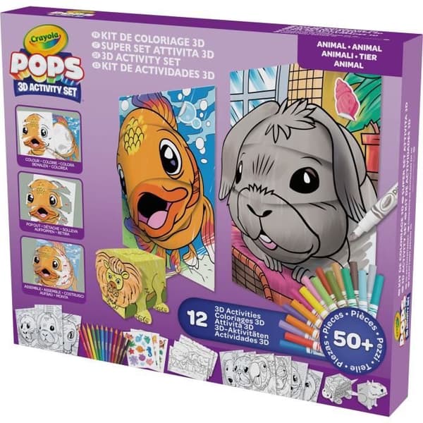 Kreativitet - CRAYOLA - POPS 3D Färgglada Pops Presentset - Över 12 3D-aktiviteter! 6-åringar
