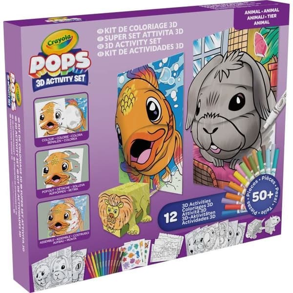 Kreativitet - CRAYOLA - POPS 3D Färgglada Pops Presentset - Över 12 3D-aktiviteter! 6-åringar