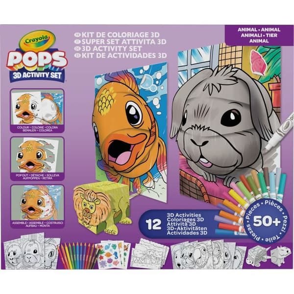 Kreativitet - CRAYOLA - POPS 3D Färgglada Pops Presentset - Över 12 3D-aktiviteter! 6-åringar