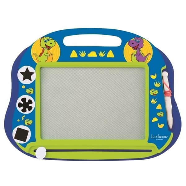 Lexibook - Dinosaurs Magic Slate - A5-koko - Magneettiset lisävarusteet - Kynä ja leimasimet - 3-vuotiaasta alkaen