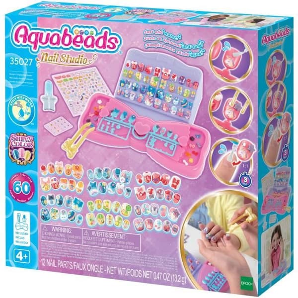 Manicure-spil - AQUABEADS - Min neglesalon til at dekorere - Sikkerhed og autonomi, magisk pulver