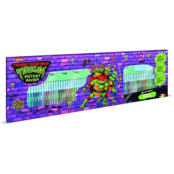 Maleæske - MULTIPRINT - 18884 - 60 tuscher 4 Ninja Turtles stempler