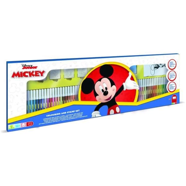 Maleæske - MULTIPRINT - 18945 - 60 tuscher 4 Mickey-stempler