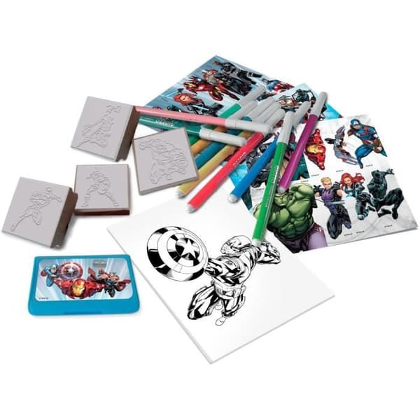 Täytetty reppu - MULTIPRINT - 24873 - 4 Avengers-leimaa