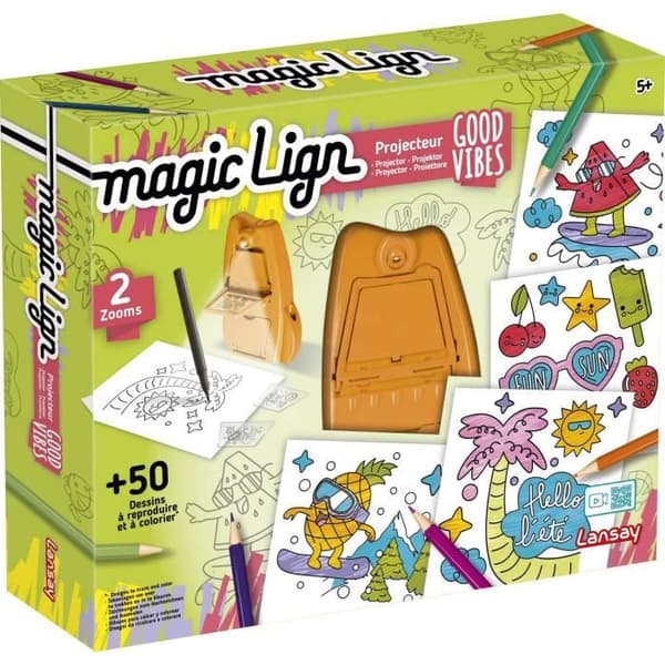 Magic Lign - LANSAY - Hyvän fiiliksen projektori - 50 kuvaa - 5-vuotiaasta alkaen
