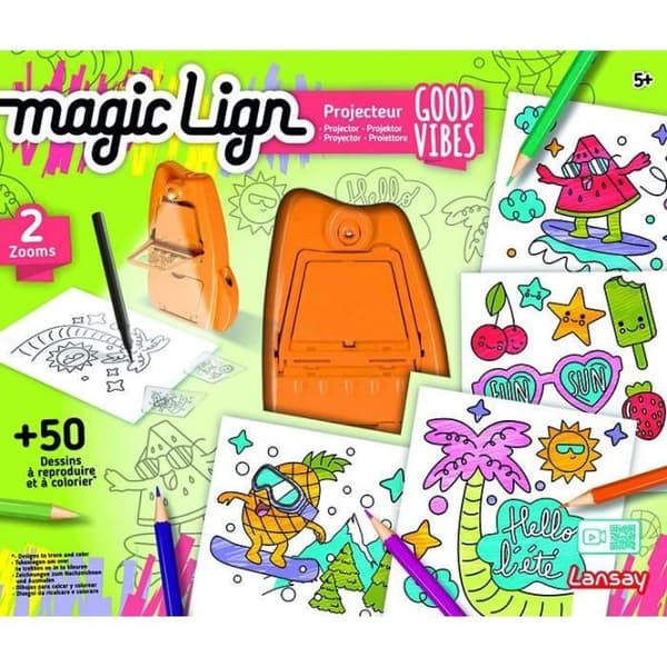 Magic Lign - LANSAY - Hyvän fiiliksen projektori - 50 kuvaa - 5-vuotiaasta alkaen