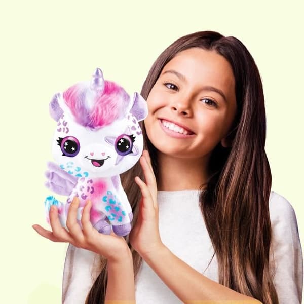 Canal Toys Yksisarvinen Personoitava Airbrush-pehmolelu - Ruiskutaidepehmolelu tusseilla ja sapluunoilla - 6-vuotiaasta alkaen - OFG 274