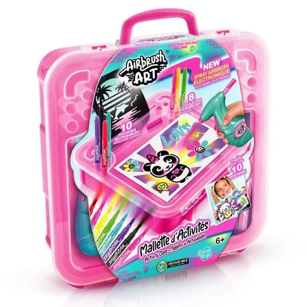Canal Toys - Airbrush Art - Aktivitetsväska med elektronisk spray, schabloner och markörer - AIR 017