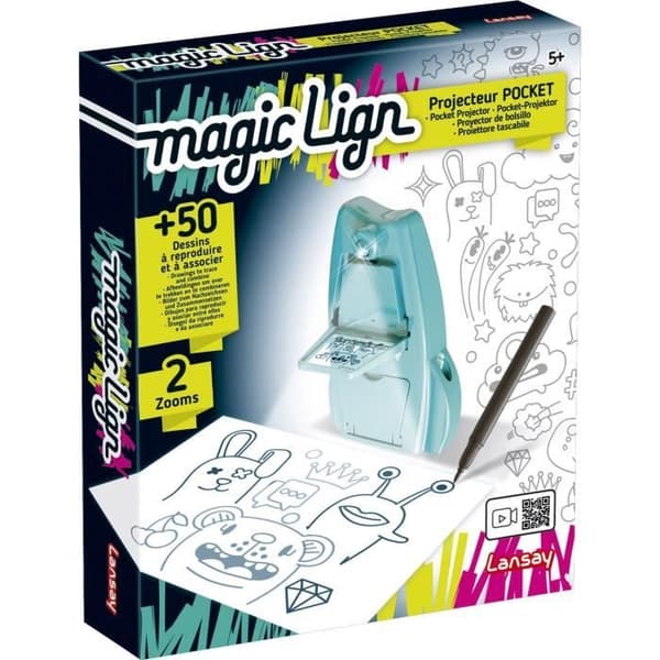Magic Lign - Fickprojektor - Teckningar och målarbilder - 5 år - Lansay