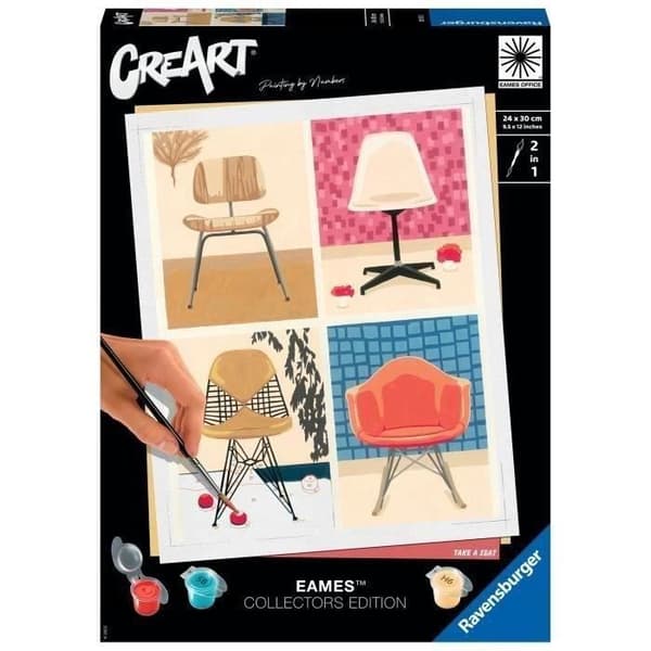 CreArt 24x30 cm EAMES - Kreativ fritid - Mal efter tal - Voksen - Fra 12 år - 20153 - Fransk version - Ravensburger