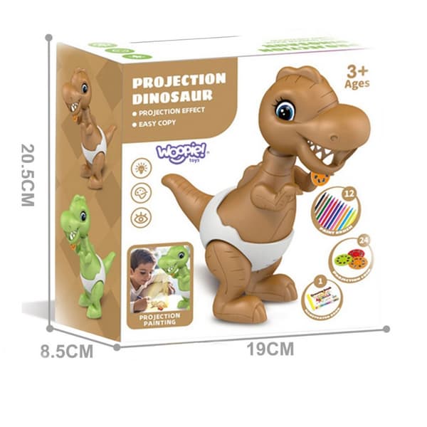 WOOPIE Dinosaurs Piirustusprojektori + Korostuskynät