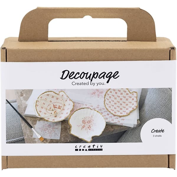 Creativ - Mini Craft Kit Decoupage, Mussel shells, soft rose, 1 pack - ()