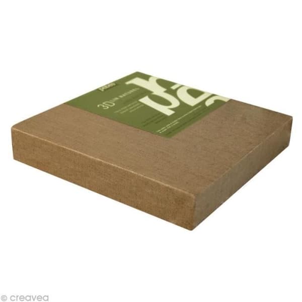 3D-ram - Pebeo - 40 x 40 cm - Naturligt lin - Stabil - Hållbar