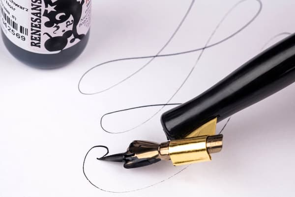 TEGNE blæk uudslettelig kalligrafi Indian INK Renesans BLÅ 30ml