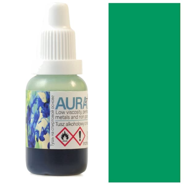 AURA INK Renesans alkohol blæk til glas metal 15ml 155 FOREST GREEN
