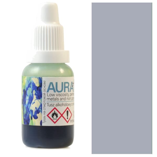 AURA INK Renesans alkohol blæk til glas, metal, keramik 15ml 171 GRÅ