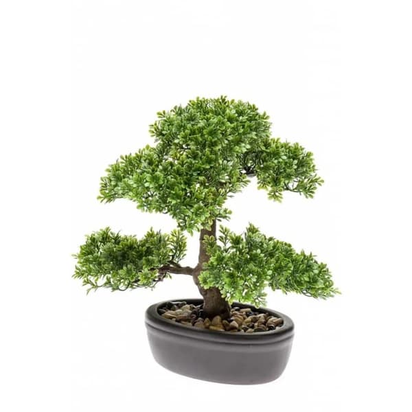 Emerald kunstigt minifigenbonsaitræ grøn 32 cm 420002