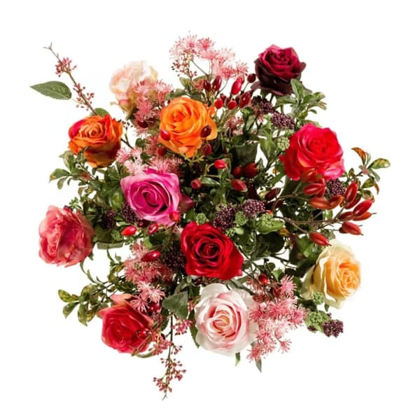 Emerald kunstig buket Flame Roses